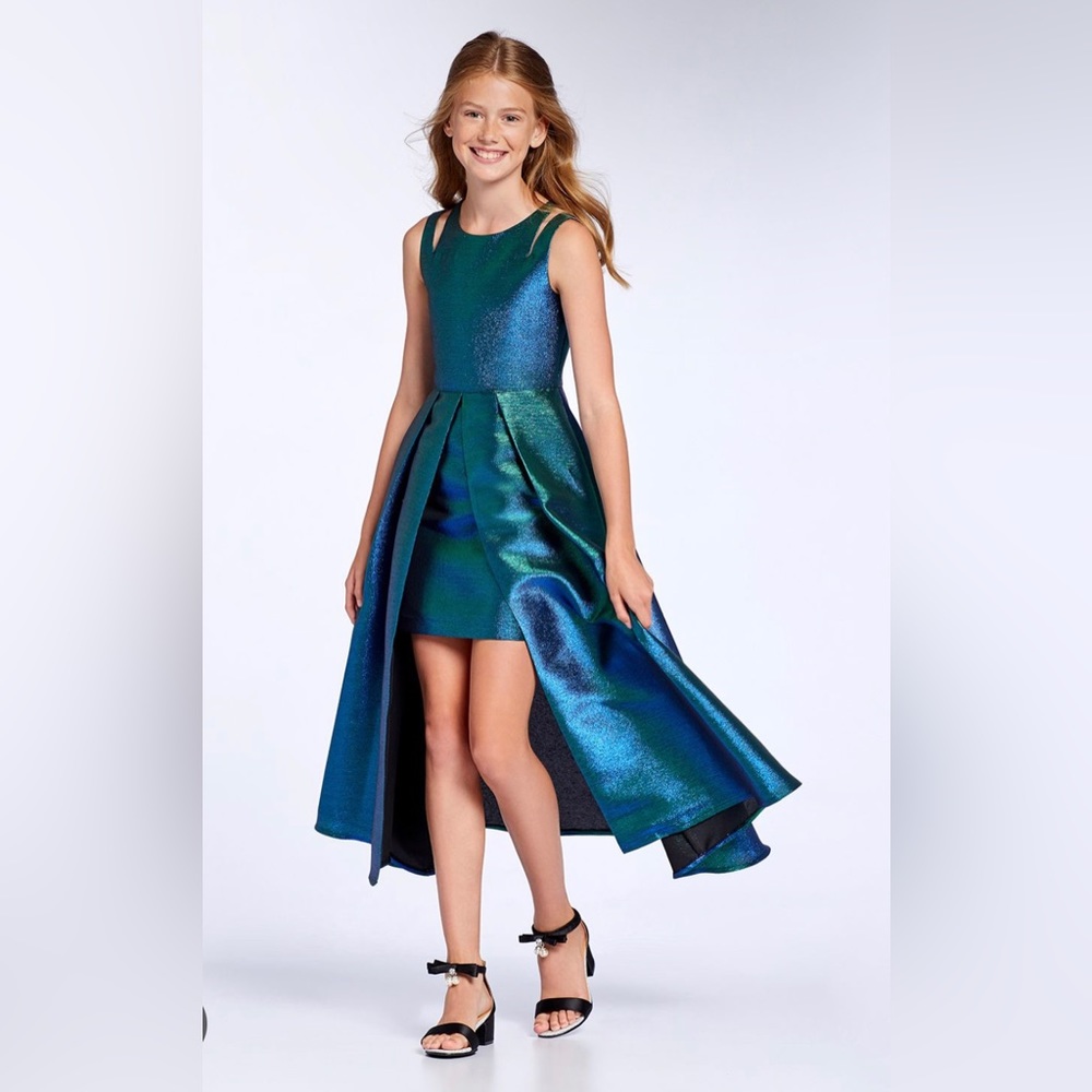 Beautiful double strap metallic dress by Tween Diva